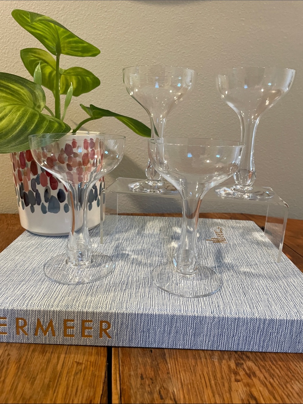 Vintage Hollow Stem Champagne Coupe Glasses – Set of 4